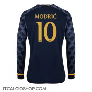 Real Madrid Luka Modric #10 Seconda Maglia 2023-24 Manica Lunga